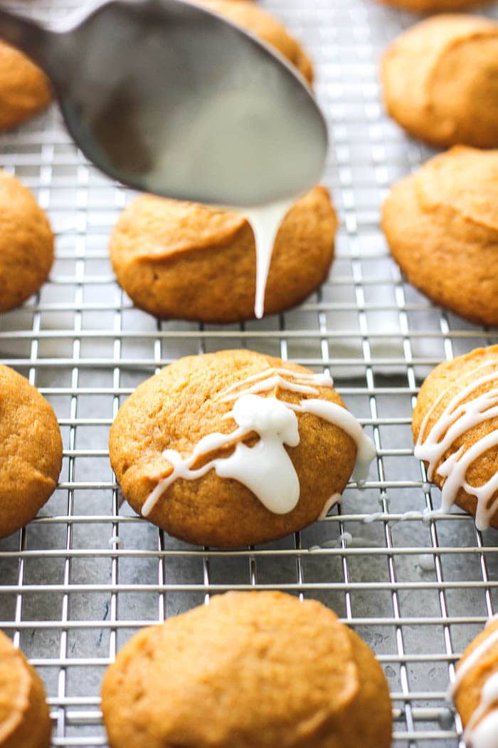 pumpkin glazed cookies