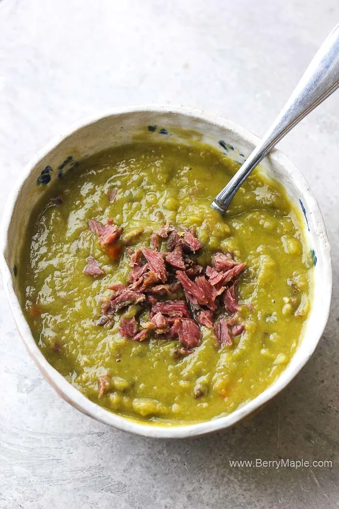 Instant Pot Split Pea Soup with Ham - Bowl of Delicious