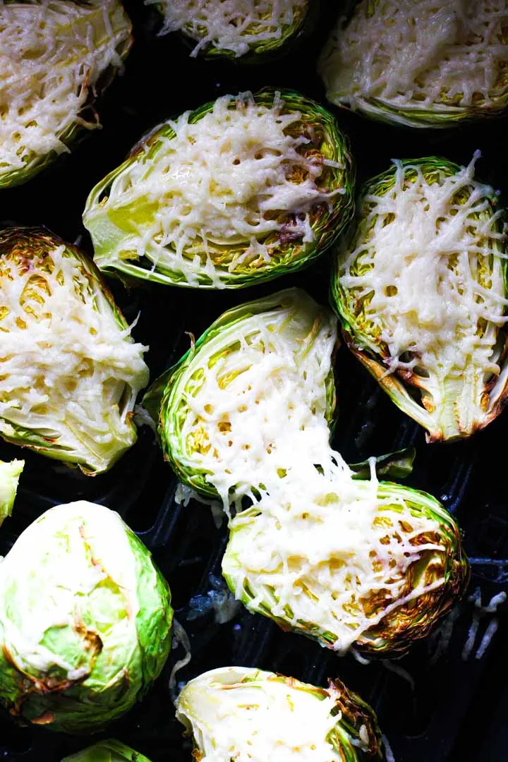brussles sprouts with melted cheese