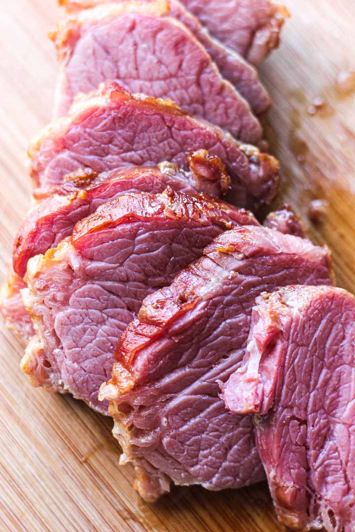sliced cooked meat