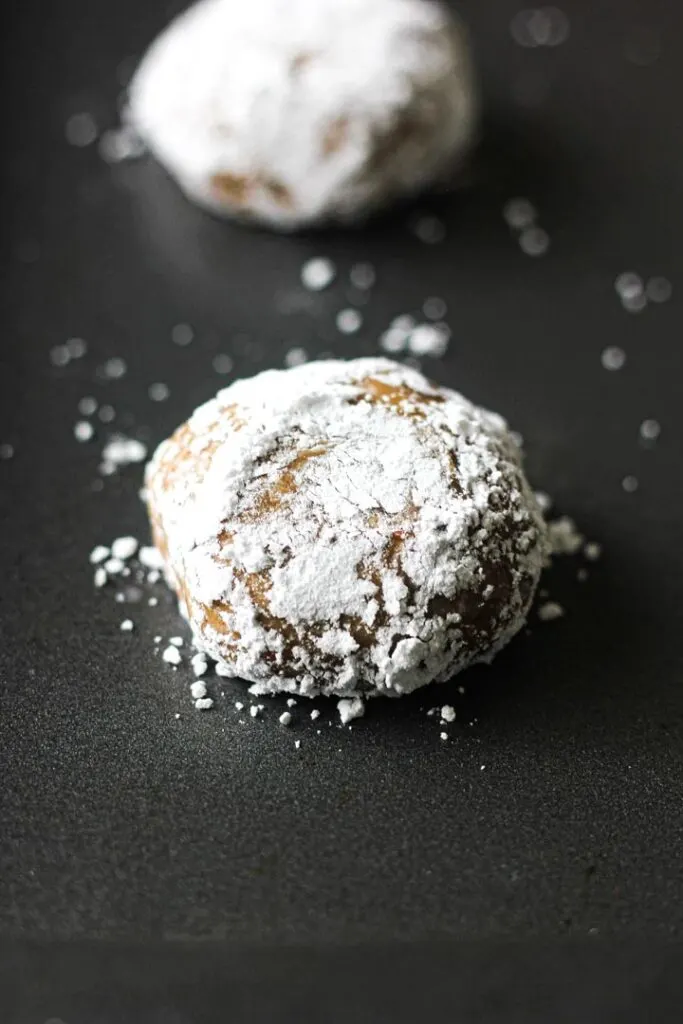 cookie ball rolled in powdered sugar