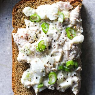 tuna salad on a toast