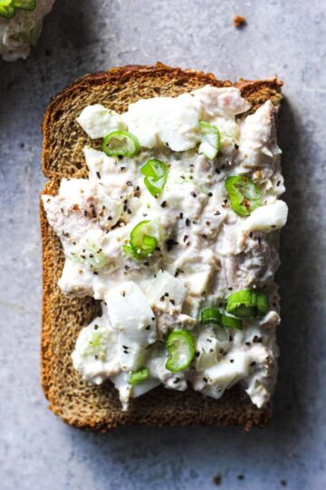 tuna salad on a toast