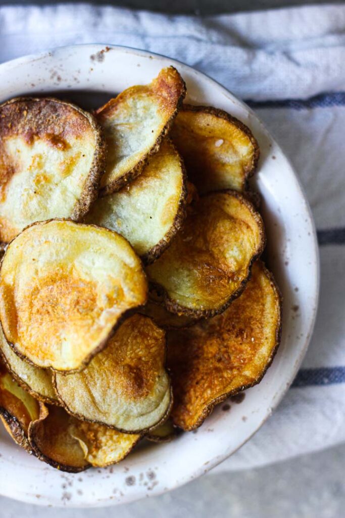 Air fryer potato chips Berry&Maple