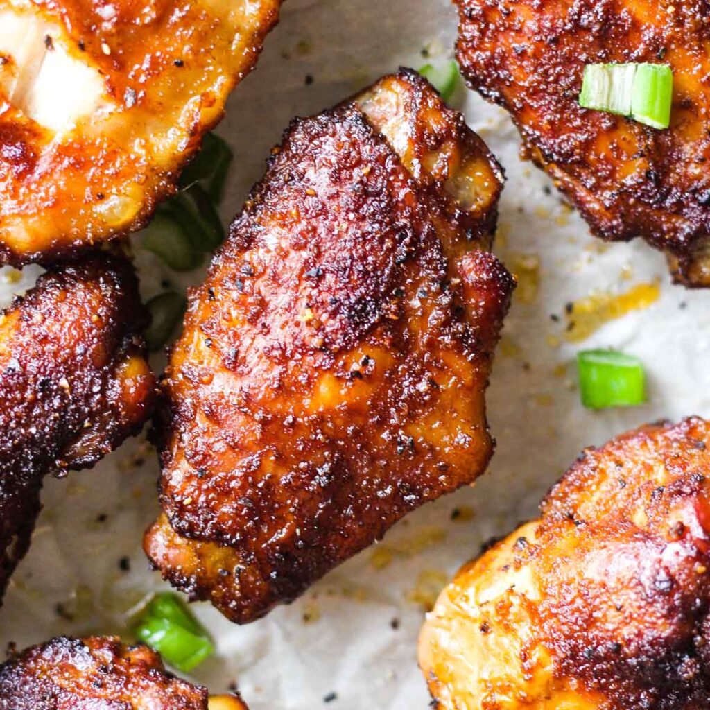 Smoked chicken wings in electric smoker Berry&Maple