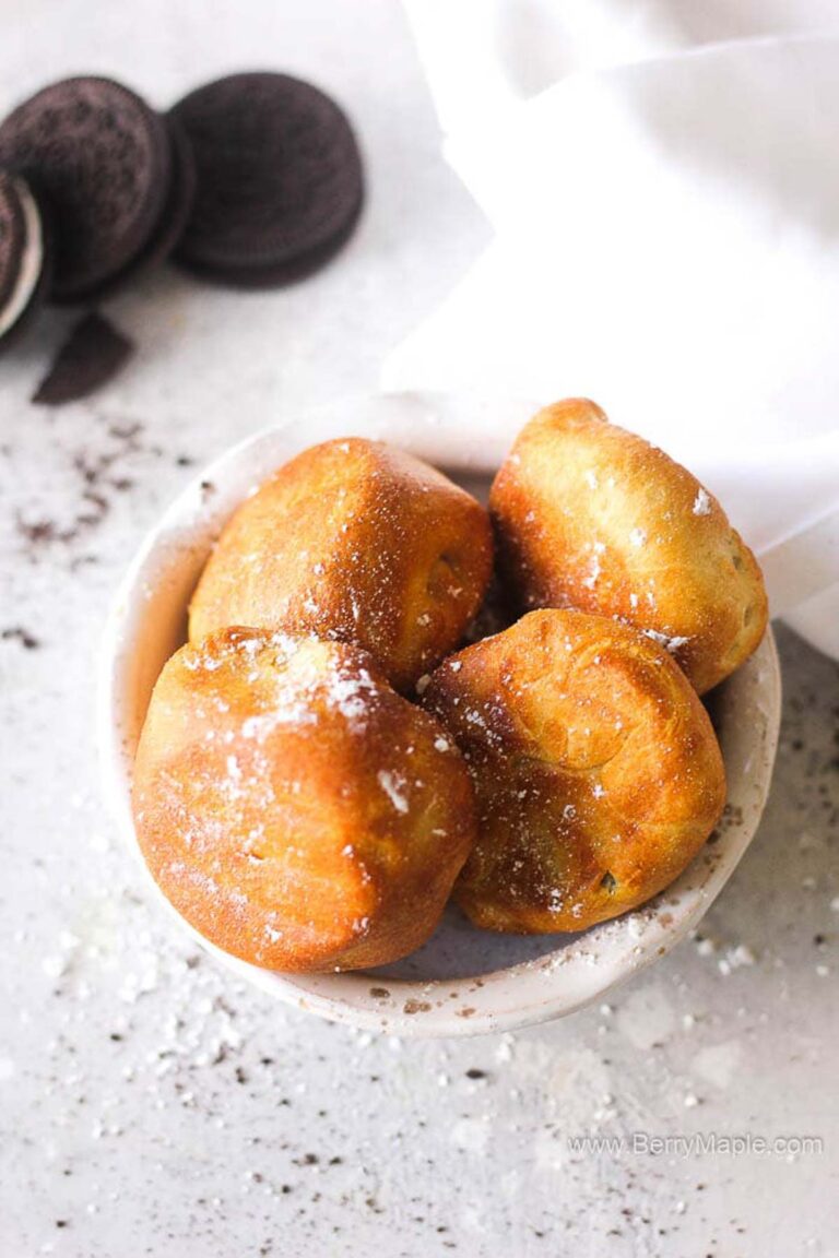 Air fryer fried Oreos Berry&Maple
