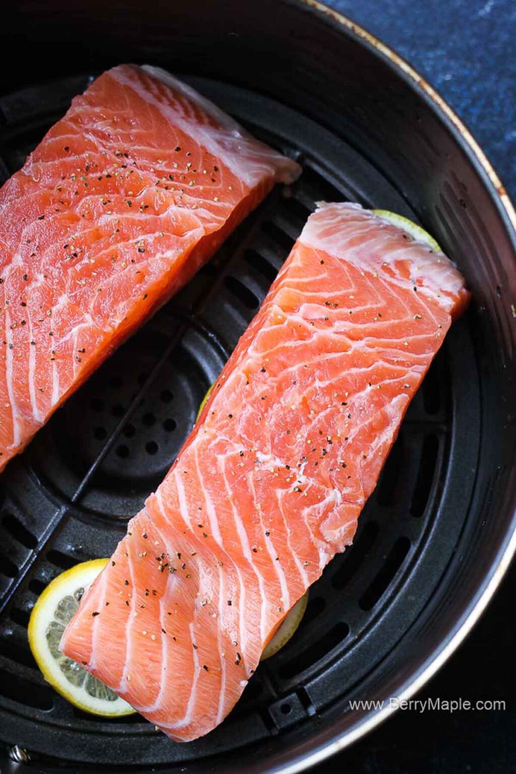 Perfect Air Fryer Salmon fillets (video!) - Berry&Maple