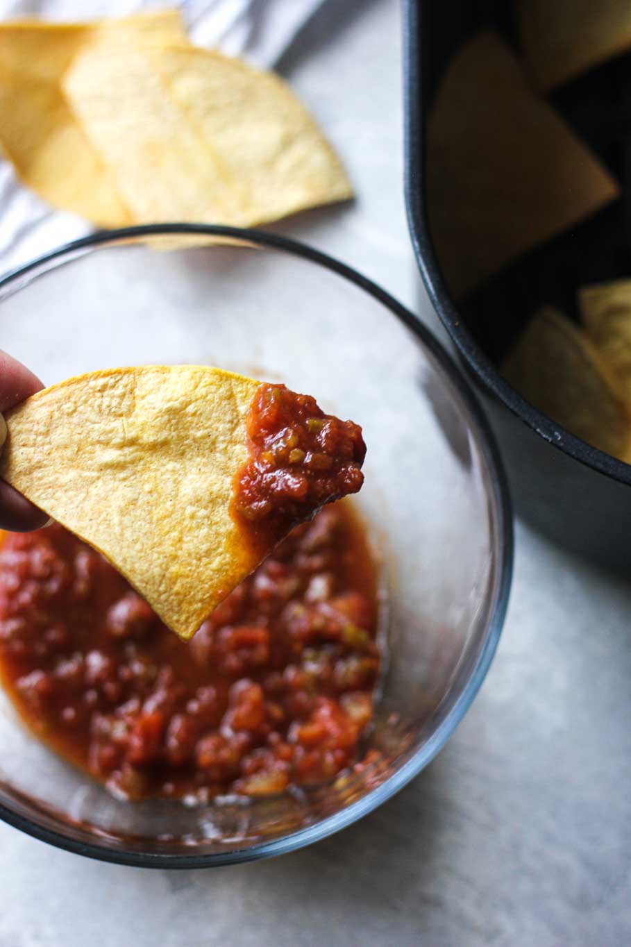 Air fryer tortilla chips - Berry&Maple