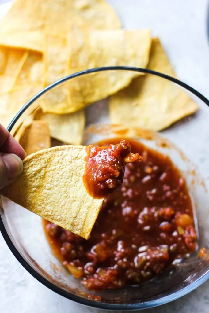 Air Fryer Tortilla Chips - always use butter