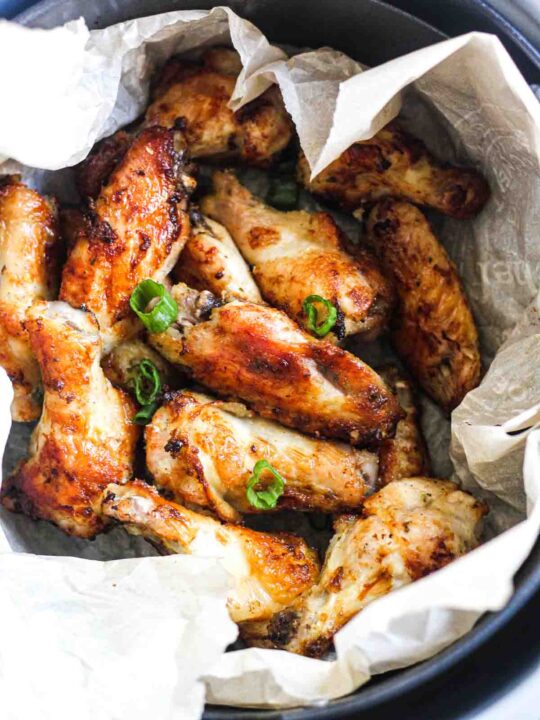 Ninja Foodi garlic ranch chicken wings Berry&Maple