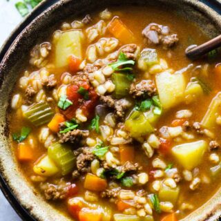 instant pot hamburger soup with barley