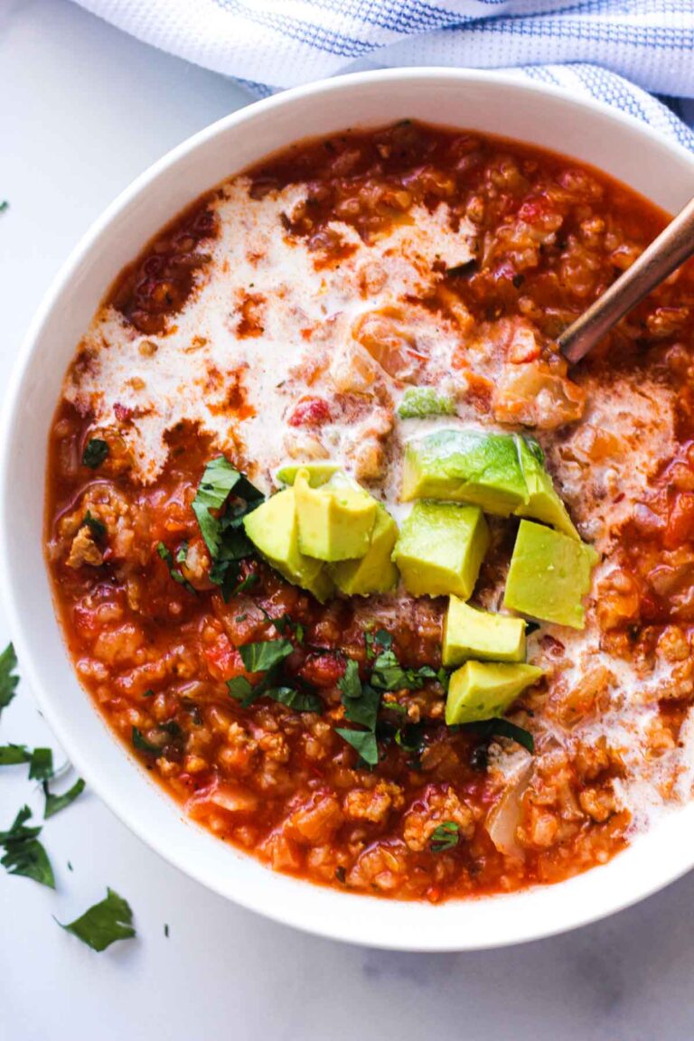 Instant pot cabbage soup with ground turkey - Berry&Maple