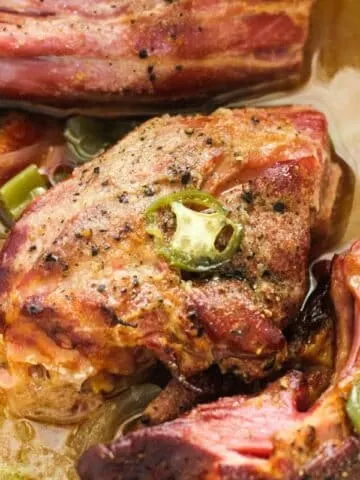 smoked turkey necks in crock pot with jalapeno
