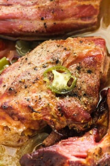 smoked turkey necks in crock pot with jalapeno