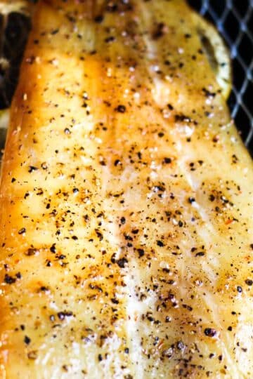 smoked halibut with lemon