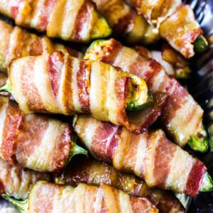 smoked bacon wrapped jalapeno poppers in traeger