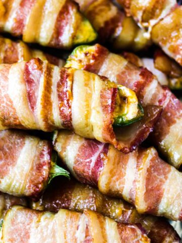 smoked bacon wrapped jalapeno poppers in traeger