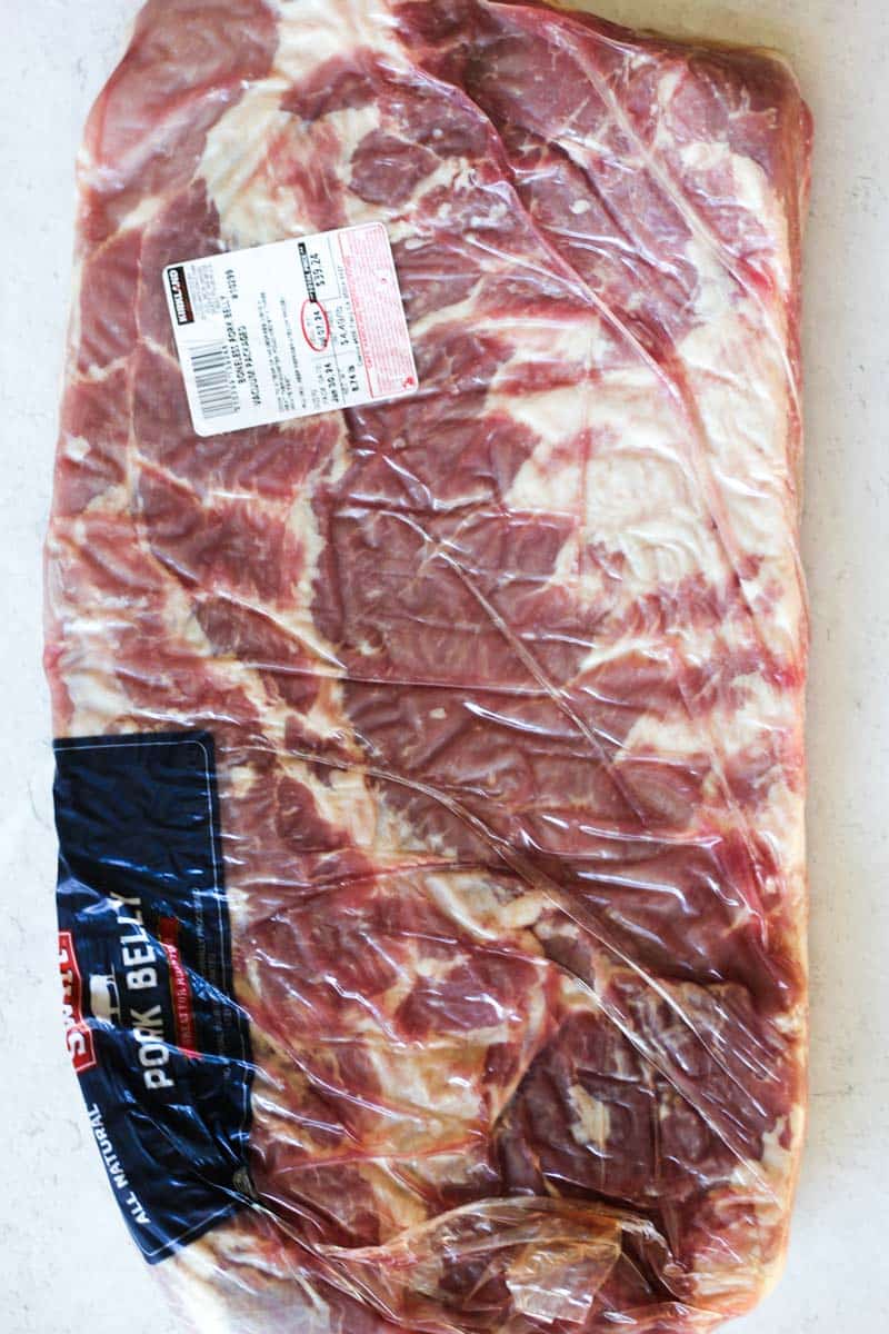 whole packaged pork shoulder on the table
