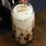 ninja slushi pumpkin frappuccino in the glass