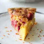 cranberry chess pie slice in the plate